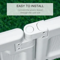 Outsunny 48" x 24" Raised Garden Bed Kit, Divisible Planting Box DIY Garden Elevated Planter for Outdoor & Indoor Backyard, Wood Imitating Grain, Easy Assembly, with 6 Stakes, White(m-7)