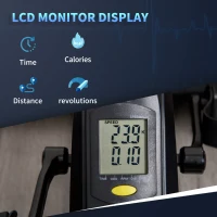 Soozier Under Desk Bike Pedal Exerciser Magnetic Mini Exercise Bike 5 Levels Adjustable Resistance Rehabilitation with LCD Display for Home/Office, Blue/Black(m-5)