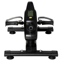 Soozier Under Desk Bike Pedal Exerciser Magnetic Mini Exercise Bike 5 Levels Adjustable Resistance Rehabilitation with LCD Display for Home/Office, Orange/Black(m-7)