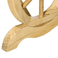 Outsunny 2-Person Garden Bench Outdoor Wagon Wheel Porch Bench for Backyard, Patio, Garden Natural(m-8)