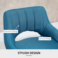 HOMCOM Modern Bar Height Chairs, Set of 2, Adjustable Swivel Round Metal Base, Elegant Design for Kitchen, Bar, Dining(m-4)