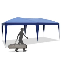 Outsunny 10' x 20' Outdoor Portable Pop-Up Instant Canopy Event Party Tent, Royal Blue(m-7)