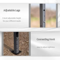 Outsunny 10' x 20' Pop Up Canopy, UV Fighting Roof, Carry Bag for Patio, Backyard, Beach, Garden, Blue(m-7)