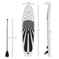 Soozier Inflatable Stand Up Paddle Board Ultra-Light Yoga SUP with Non-Slip Deck Pad, Premium Accessories, Waterproof Bag, Safety Leash and Hand Pump for Surfing, Touring and Fishing, Black(m-3)