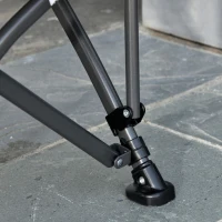 Outsunny Folding Adirondack Chair with padded, Beach Lounge Chair with High Back, Durable Oxford Fabric, Built-In Cup Holder, Bottle Opener, Blue(m-9)