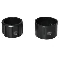 Outsunny 21 lbs. Market Umbrella Base Holder 18" Heavy Duty Round Parasol Stand with Rattan Design for Patio, Black(m-7)