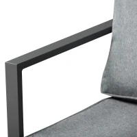 Outsunny 9 Piece Outdoor Patio Dining Set Furniture Set with 4 Chairs, 4 Ottomans, & Glass Table with Cushions & Aluminum Frame(m-10)