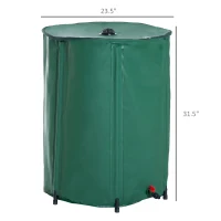 Outsunny 60 Gallon Collapsible Rain Barrel, Portable Water Storage Tank Rainwater Catcher Collection System with Filter Spigot Overflow Kit(m-3)