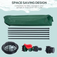 Outsunny 60 Gallon Collapsible Rain Barrel, Portable Water Storage Tank Rainwater Catcher Collection System with Filter Spigot Overflow Kit(m-5)