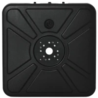 Outsunny Offset Patio Umbrella Base Stand Cantilever Umrella Holder Weight w/ Wheels, Sand or Water Filled, 176 lb Capacity Water or 264 lb Capacity Sand, Black(m-8)