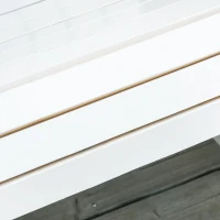 Outsunny Wooden Adirondack Rocking Chair with Slatted Wooden Design, Fanned Back, & Classic Rustic Style, White(m-7)