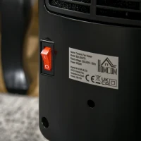 HOMCOM 2-In-1 Electric Space Heater, Oscillating Tower Heater for Indoor Use, with 3 Modes, 8H Timer, Remote, Tip-Over and Overheat Protection, 750W / 1500W, Black(m-15)