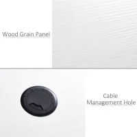 HOMCOM Corner Computer Desk with Storage Shelf, Writing Table Study Workstation for Home Office, White(m-6)