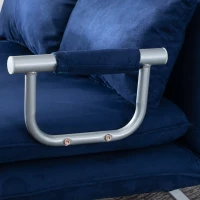 HOMCOM 2-seater Sofa Bed Living Room Folding 5 Position Convertible Sleeper Bed - Blue(m-14)