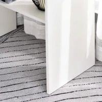 HOMCOM Corner Computer Desk with Storage Shelf, Writing Table Study Workstation for Home Office, White(m-11)