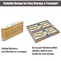 Outsunny Portable Wooden Dining Picnic Table Chair Set Folding Junior Outdoor Travel Use(m-4)