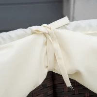 Outsunny 4pc Rattan Patio Furniture Set, Round Convertible Daybed or Sunbed, Adjustable Sun Canopy, Sectional Outdoor Sofa, 2 Chairs, Table, 3 Pillows, PE Plastic Wicker, Beige(m-9)