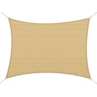 Outsunny 20' x 13' Rectangle Outdoor Patio Portable Shade Canopy Sun Sail - Sand