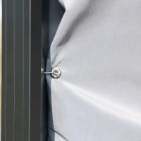 Outsunny 10' x 10' Hardtop Gazebo Canopy with Galvanized Steel Double Roof, Aluminum Frame, Permanent Pavilion Outdoor Gazebo with Netting and Curtains for Patio, Garden, Backyard, Gray(m-8)