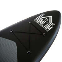 HOMCOM 10FT Inflatable Stand Up Paddle Board with Premium SUP Accessories, Adjustable Paddle, Pump, Carry Bag, Fin, Non-Slip & Thick Deck for Youth Adult, Grey(m-9)