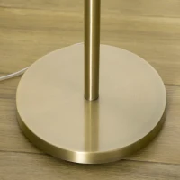 HOMCOM Traditional Floor Lamp with Leaf Design and Tapered Lampshade, Standing Lamp for Living Room, Bedroom, Office, Antique Bronze(m-8)