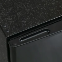 HOMCOM Mini Freezer Countertop, 1.1 Cu.Ft Compact Upright Freezer with Removable Shelves, Reversible Door for Home, Dorm, Apartment and Office, Black(m-13)