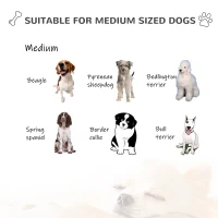 PawHut Outdoor Indoor Dog House with Openable Top, Weather Resistant Dog Kennel with Porch, Pet Furniture for Small and Medium Sized Dogs, Gray(m-8)