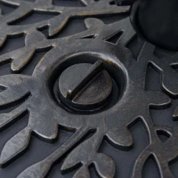 Outsunny Half Round Umbrella Base Fillable Patio Umbrella Stand Holder for Lawn, Deck, Backyard, Garden, 40 lb Water or 46 lb Sand, Bronze(m-9)