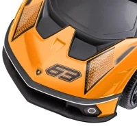 Aosom Ride on Push Car, Ride Racer, Foot-to-Floor Walking Sliding Car for Toddler with Under Seat Storage, Horn and Engine Sound, Steering Wheel, Aged 18-36 Months, Orange(m-12)