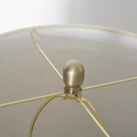 HOMCOM Traditional Floor Lamp with Leaf Design and Tapered Lampshade, Standing Lamp for Living Room, Bedroom, Office, Antique Bronze(m-9)