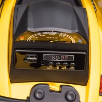 Aosom 12V Kids Recharging Ride-on Electric ATV Quad w/ Realistic Headlights Wide Wheel, Yellow(m-13)