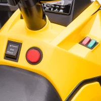 Aosom 12V Kids Recharging Ride-on Electric ATV Quad w/ Realistic Headlights Wide Wheel, Yellow(m-12)