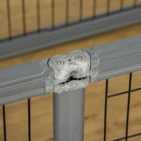 PawHut 24.5" Heavy Duty Pet Playpen, 6 Panels Dog Exercise Pen, Foldable Puppy Play Whelping Fence, with Door, Double Locking Latches, for Indoor Outdoor Use, Gray(m-7)