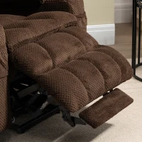 HOMCOM Power Lift Chair, Fabric Upholstered Recliner for Elderly with USB Ports, Cup Holders, Remote Control, and Side Pockets, Brown(m-15)