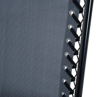 Outsunny Outdoor Folding Rocking Chair Patio Table Seating Set, 2 Rocking Chairs with Armrests and 1 Side Table with Tempered Glass - Gray(m-12)