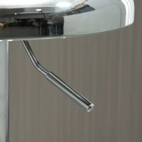 HOMCOM Set of 2 Adjustable Barstools with Footrest, Silver(m-8)