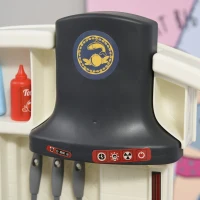 Qaba Kids Kitchen Playset with Simulation of Spray, 52-Piece Toy Kitchen Set, Pretend Play Game Sink with Real Running Water, Ages 3-6(m-13)