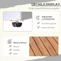 Outsunny 7-Piece Patio Furniture Sets PE Rattan Sectional Sofa Set Outdoor Conversation Set w/ Acacia Top Coffee Table & Cushion for Garden, Backyard, Beige(m-7)