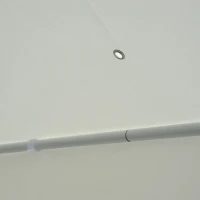 Outsunny Outdoor Cathedral Style Roof Party Gazebo with Mesh Walls - Cream White(m-9)