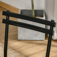 HOMCOM Industrial Dining Table Set for 4, Kitchen Table with 4 Chairs Steel Frame for Small Space, Dark Walnut(m-8)