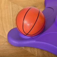 Qaba 2 in 1 Kids & Toddler Basketball Hoop with 2 Balls and Dart Board Adjustable Easy Score for 3-8 years Indoor Outdoor Children Sport Game Toy(m-9)