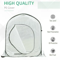 Outsunny 3' x 3' x 4' Garden Portable Pop Up Greenhouse with Side Door & Portable Zipper Bag for Plants & Vegetables(m-4)
