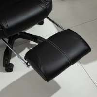 Vinsetto Gaming Office Chair with Footrest High Back Racing Chair PU Leather Executive Swivel Chair with Headrest and Lumbar Support, Black(m-9)