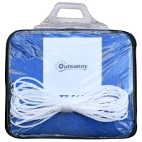 Outsunny 24' x 24' Outdoor Patio Sun Shade Sail Canopy Square UV Resistant - Navy Blue(m-9)