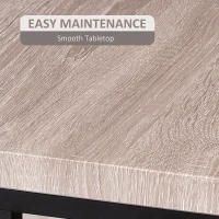 HOMCOM 5 Piece Dining Table Set, Square Kitchen Table Set With Stools for Small Space, Breakfast Nook, Natural Wood(m-6)