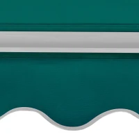 Outsunny 4' Arm Manual Retractable Sun Shade Patio Window Awning with Large Shade Area & Smooth Opening Crank, Green(m-8)