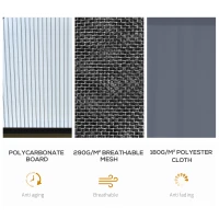 Outsunny 10' x 12' Aluminum Patio Gazebo with Mesh Curtains - 2 Tier Roof Outdoor Canopy for Garden, Black(m-4)