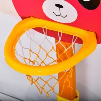 Qaba 2 in 1 Kids & Toddler Basketball Hoop with 2 Balls and Dart Board Adjustable Easy Score for 3-8 years Indoor Outdoor Children Sport Game Toy(m-8)