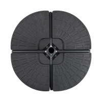 Outsunny Large 4 Piece Round Fillable Weighted Offset Market Patio Umbrella Base(m-12)