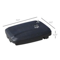 Outsunny Portable Umbrella Base Parasol Stand for Cantilever Umbrella Water Sand Fillable w/ 2 Wheels Black(m-3)